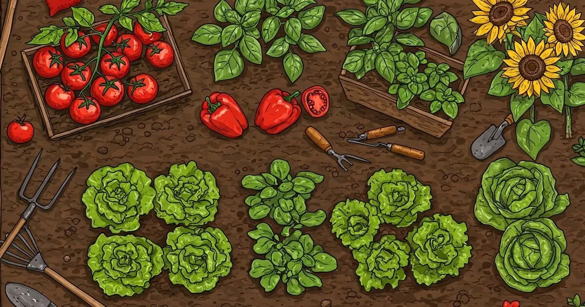 Sketch rendering of the future Kimbell Community Garden plots